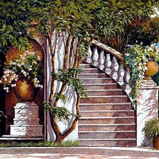 Схема вышивки «Цветочная лестница»