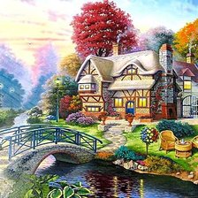 Схема вышивки «Уютный домик»