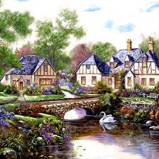 Схема вышивки «Летний пейзаж»