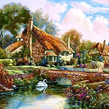 Схема вышивки «Летний пейзаж»