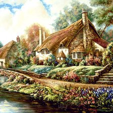 Схема вышивки «Летний пейзаж»