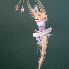 Схема вышивки «гимнастка»