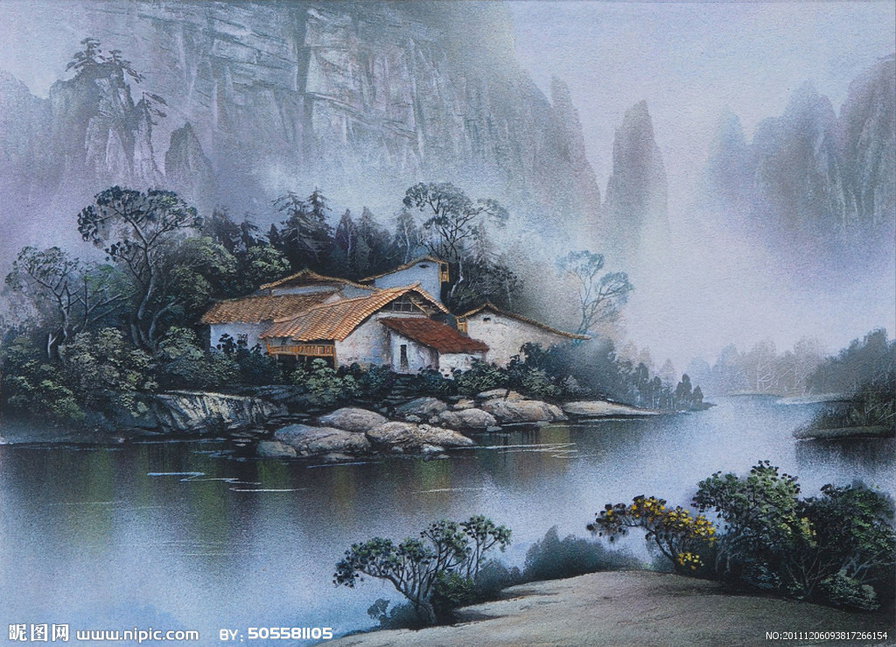 пейзаж - восток - оригинал