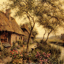 Схема вышивки «луис астон найт 21 лавочка у реки»