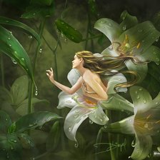 Схема вышивки «фея цветов»