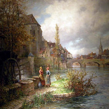 Схема вышивки «луис астон найт 32 у водяной мельницы»