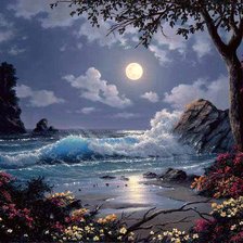 Схема вышивки «ночь»