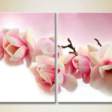 Схема вышивки «диптих магнолия»