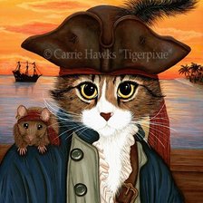 Схема вышивки «Капитан Кот»