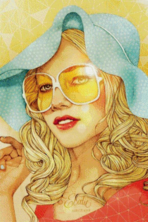 Девушка - блондинка, девушка - предпросмотр