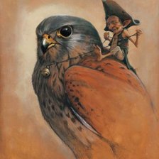 Схема вышивки «Всадник на птице»