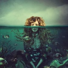 Схема вышивки «Девушка в воде»