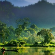 Схема вышивки «Пейзаж»