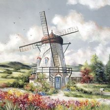 Схема вышивки «Мельница»