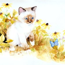 Схема вышивки «кошка»