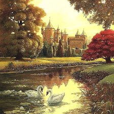 Схема вышивки «Старый замок»