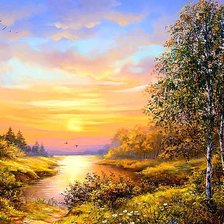 Схема вышивки «Лазоревый вечер»