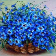 Схема вышивки «васильки»