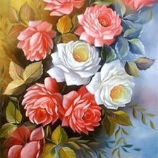 Схема вышивки «розы»