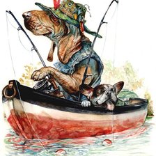 Схема вышивки «Рыбаки»