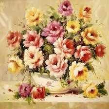 Схема вышивки «нежный букет роз»