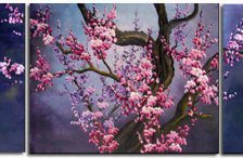 Схема вышивки «сакура триптих»