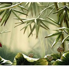 Схема вышивки «пано бамбук»