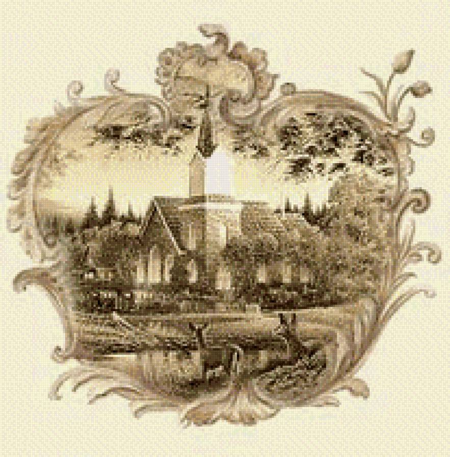 пейзаж - пейзаж, монохром, город - предпросмотр