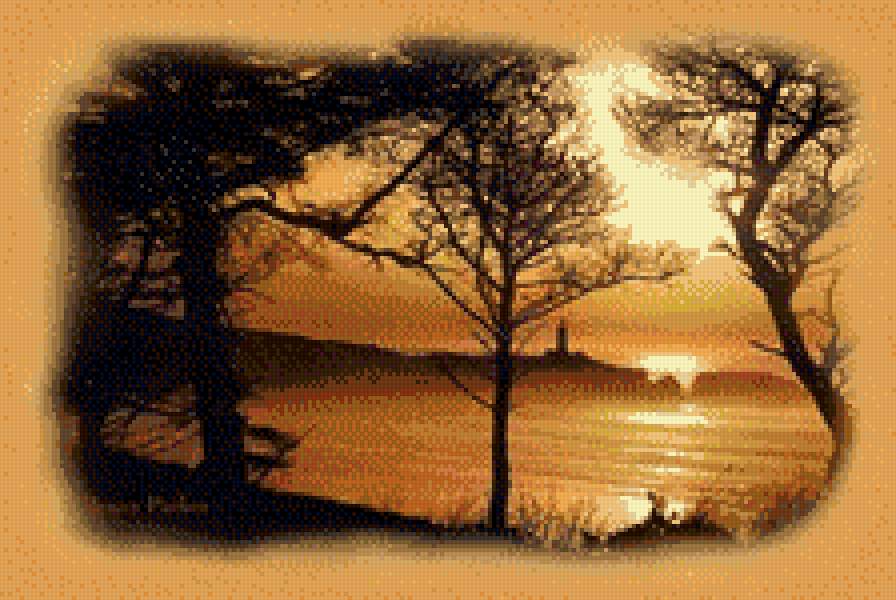 пейзаж - пейзаж, монохром, природа - предпросмотр