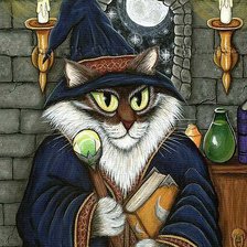 Схема вышивки «кот - звездочет»