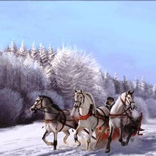 Схема вышивки «тройка»