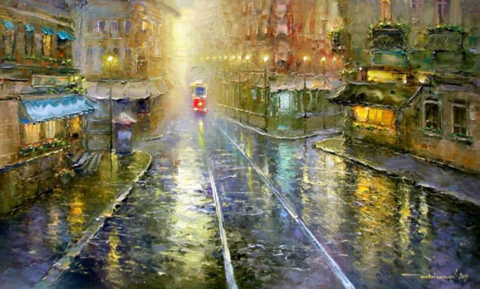 Oleg Tokarew - ziwopis, pejzaz, deszcz - оригинал