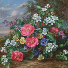 Схема вышивки «цветы»