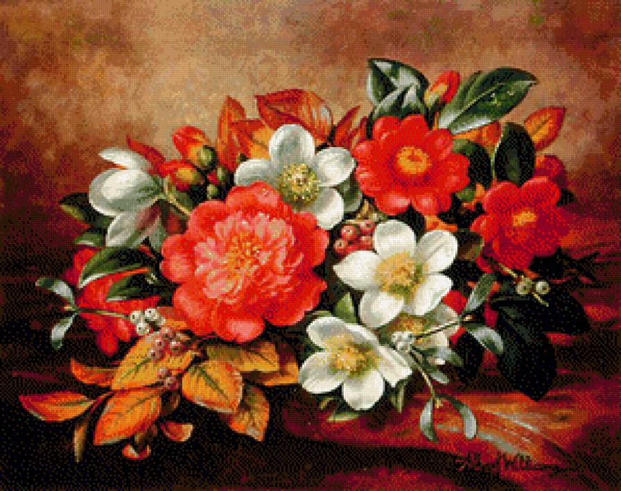 натюрморт - картина, натюрморт, картины, цветы - предпросмотр