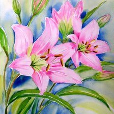 Схема вышивки «лилии»