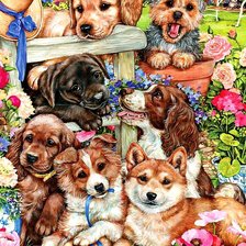 Схема вышивки «Домашние питомцы»