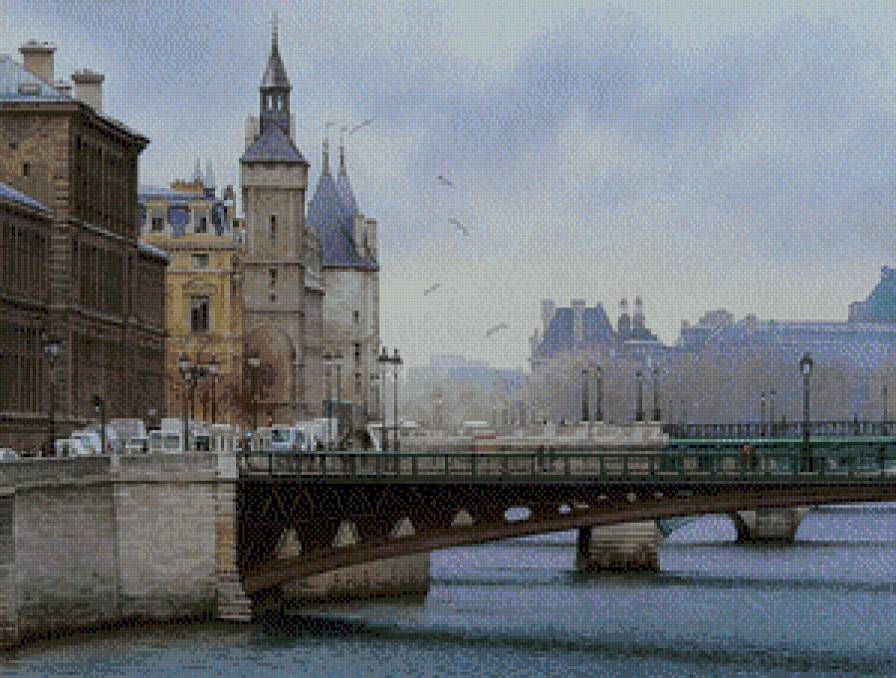 Париж.Мост. - франция, пейзаж, париж - предпросмотр