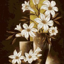 Схема вышивки «белые цветы»