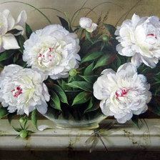 Схема вышивки «пионы»