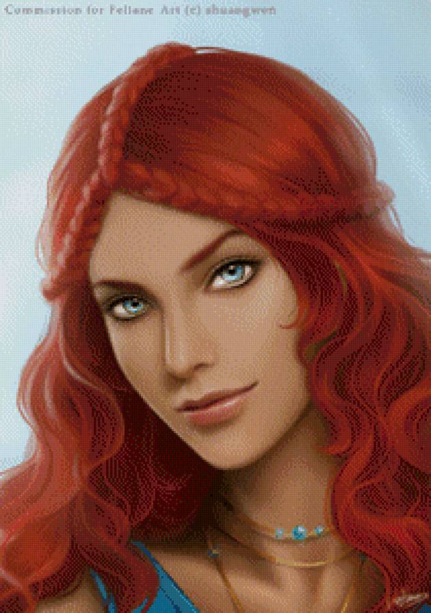 Рыжая - девушка, фэнтези, красавица - предпросмотр