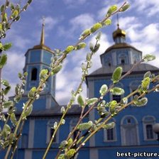 Схема вышивки «Храм весной»