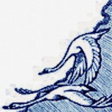 Схема вышивки «лебеди»
