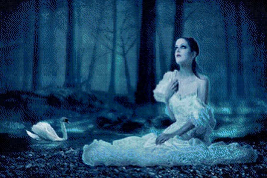 сказочная история - девушка, сказка, лебедь - предпросмотр