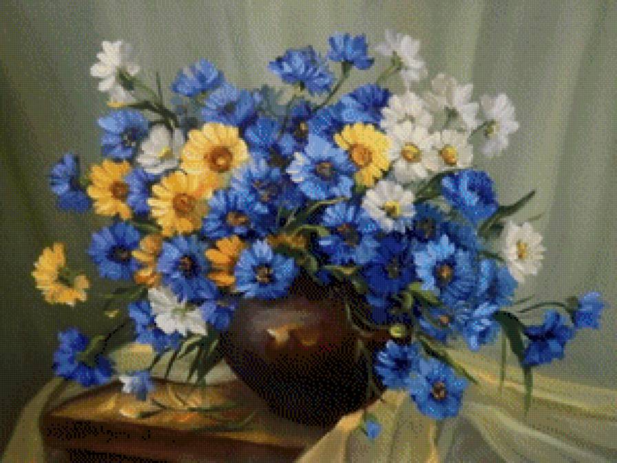 натюрморт - цветы, натюрморт, картина, картины - предпросмотр