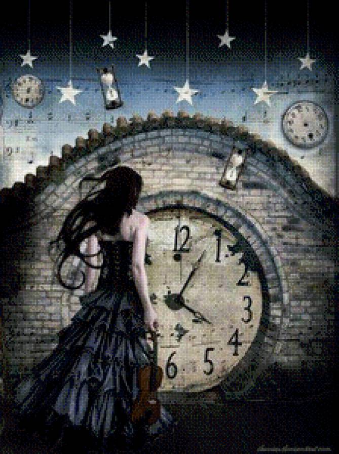 скрипачка - скрипачка, пространство, время, девушка, искажение, готика - предпросмотр