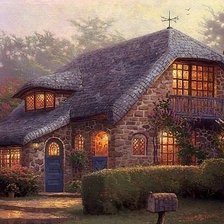 Схема вышивки «домик»