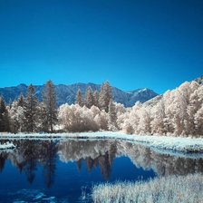 Схема вышивки «Река зимой»