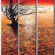 Схема вышивки «Одинокое дерево»