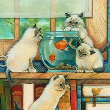 Схема вышивки «котята»