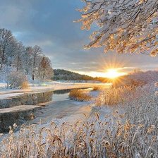 Схема вышивки «Зимнее солнце.»